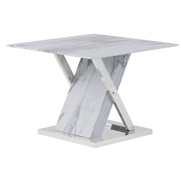 Global Furniture Usa Global Furniture USA T1274E 24 x 24 x 18 in. Inspired End Table; Marble T1274E